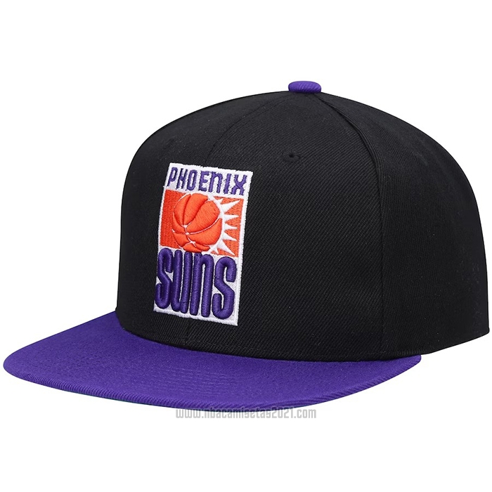 Gorra Phoenix Suns Mitchell & Ness Snapback Negro Violeta